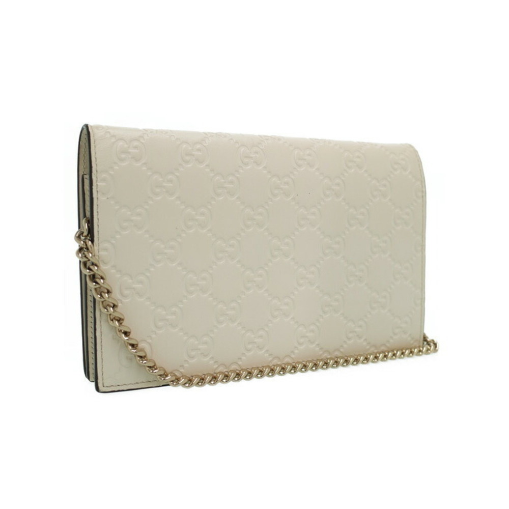 Gucci Wallet Bow ssima Bag White Chain on Signature